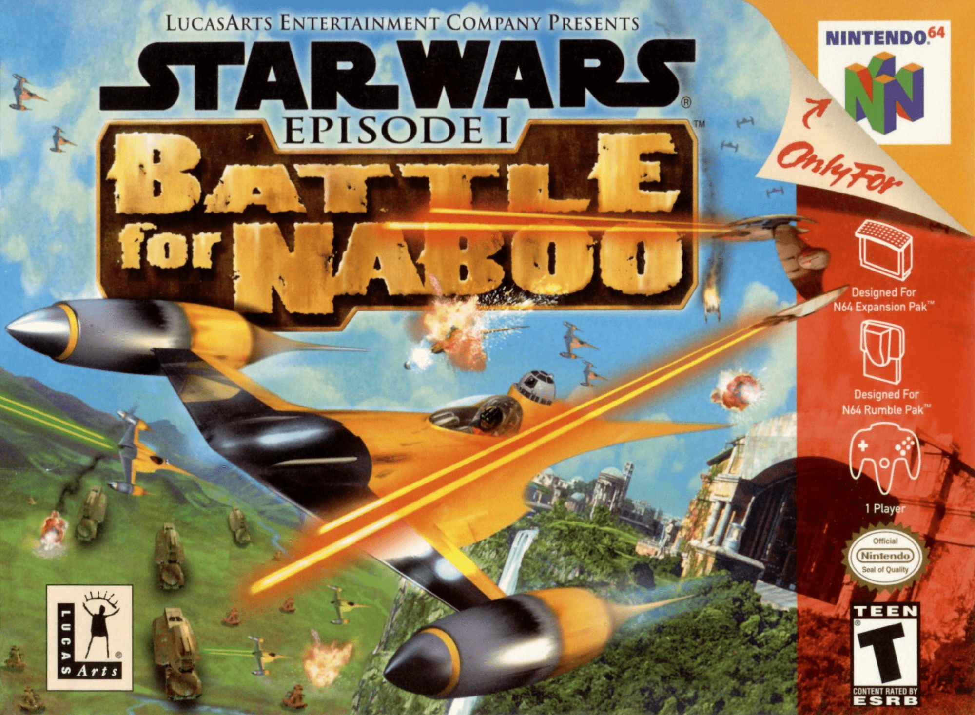 Star Wars Episode I Racer box art for Nintendo 64